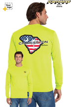 Custom Gildan® DryBlend® 50 Cotton/50 Poly Long Sleeve T-Shirt - Merica State