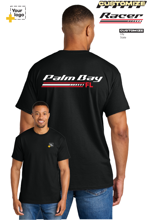 Custom Gildan® DryBlend® 50 Cotton/50 Poly T-Shirt - RACING STRIPES