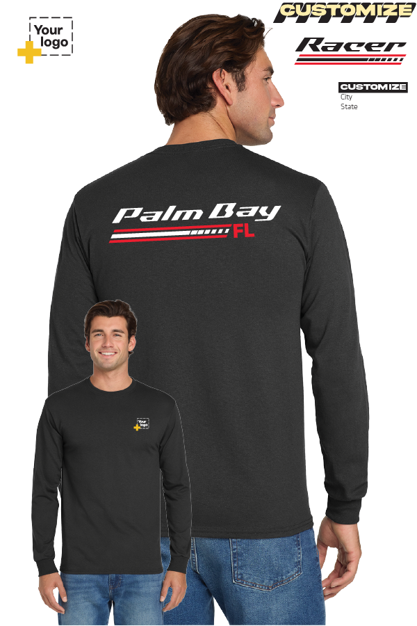 Custom Gildan® DryBlend® 50 Cotton/50 Poly Long Sleeve T-Shirt - RACING STRIPES