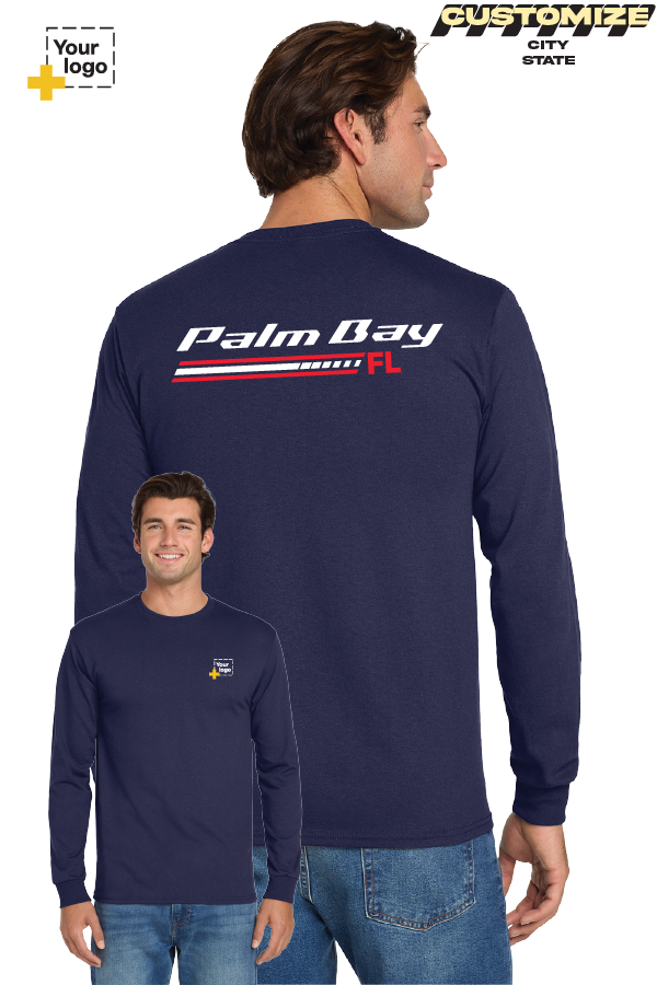 Custom Gildan® DryBlend® 50 Cotton/50 Poly Long Sleeve T-Shirt - RACING STRIPES
