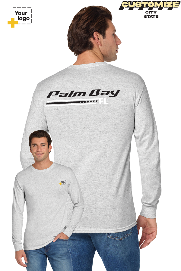 Custom Gildan® DryBlend® 50 Cotton/50 Poly Long Sleeve T-Shirt - RACING STRIPES
