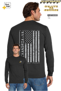 Custom Gildan® DryBlend® 50 Cotton/50 Poly Long Sleeve T-Shirt - Salute To Service
