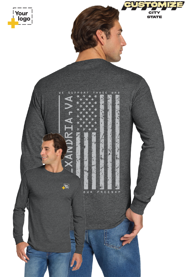Custom Gildan® DryBlend® 50 Cotton/50 Poly Long Sleeve T-Shirt - Salute To Service