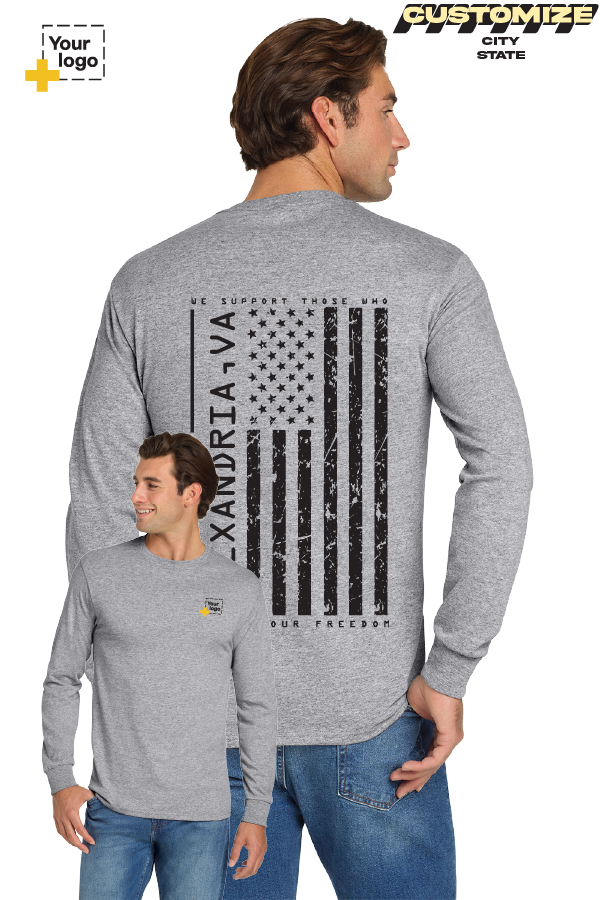 Custom Gildan® DryBlend® 50 Cotton/50 Poly Long Sleeve T-Shirt - Salute To Service