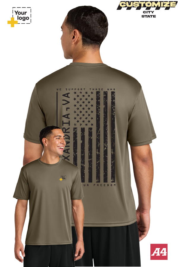Custom A4 Cooling Performance Tee - Salute To Service