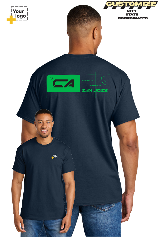 Custom Gildan® DryBlend® 50 Cotton/50 Poly T-Shirt - TAG COORDINATES