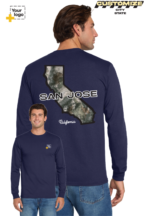 Custom Gildan® DryBlend® 50 Cotton/50 Poly Long Sleeve T-Shirt - Terra Camo