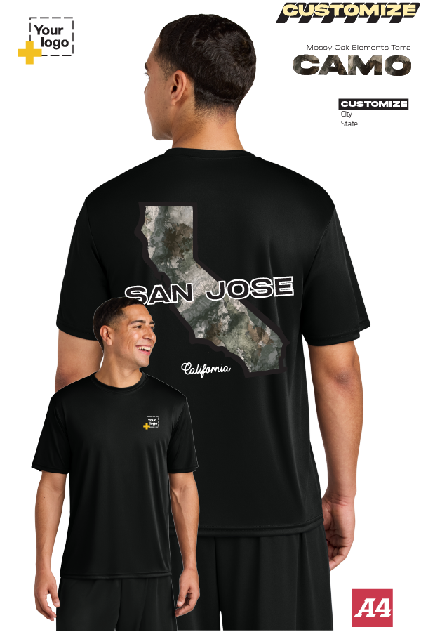 Custom A4 Cooling Performance Tee - Duck Camo